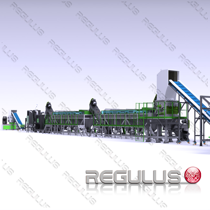 HDPE 和 PP 瓶、容器和熱塑性塑料的廢塑料回收機